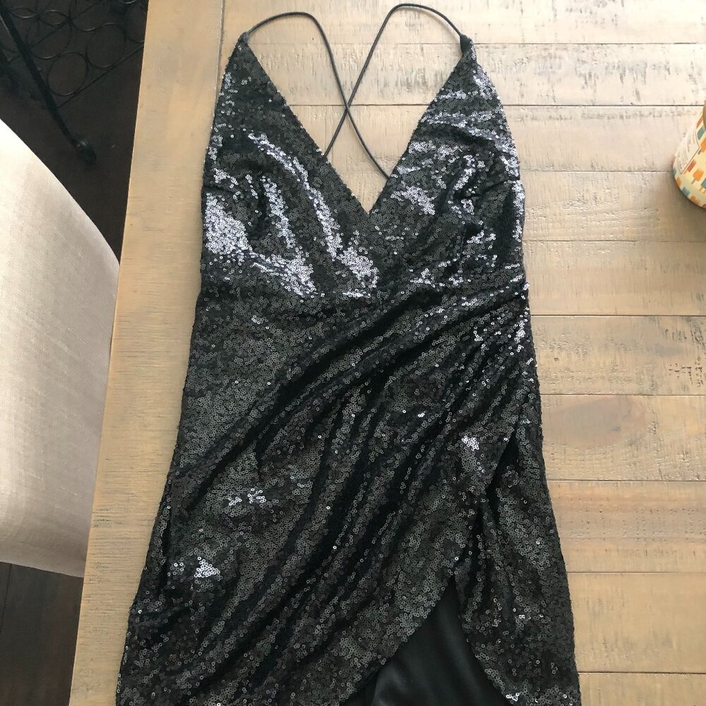 Black Sequin Dress